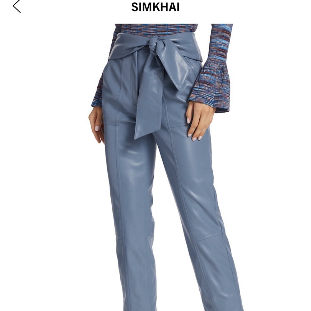Simkahi Blue Leather Pants
